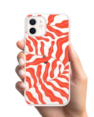 Etui do iPhone 12 Mini z MagSafe przeźroczyste, silikonowe Flexi, rafa koralowa