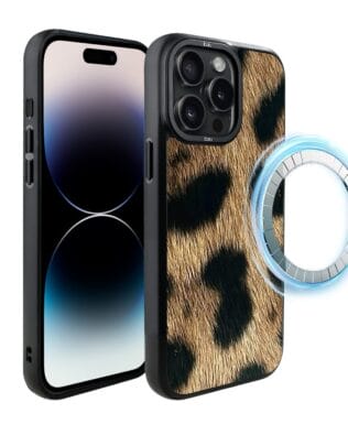 Etui do iPhone 14 Pro IBIZU DropGuard Matt z MagSafe, Zew Natury, Lampart