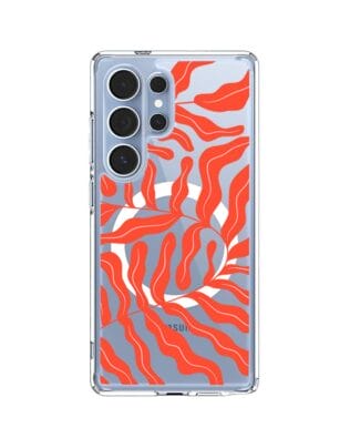 Etui do Samsung Galaxy S25 Ultra z MagSafe przeźroczyste, silikonowe Flexi, rafa koralowa