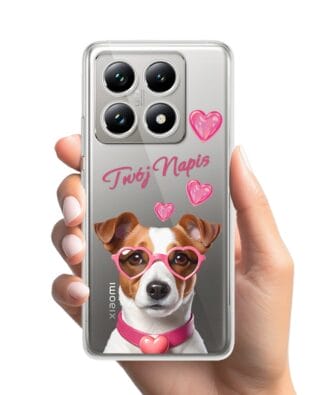 Etui do Xiaomi 14T Pro przeźroczyste, silikonowe Flexi, Puppy Love, pies rasy Jack Russell Terrier