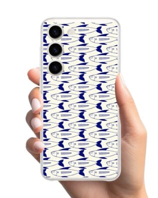 Etui do Samsung Galaxy S23 Plus przeźroczyste, silikonowe Flexi, pływające rybki