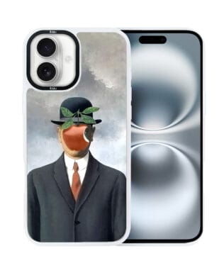 Etui do iPhone 16 IBIZU DropGuard Matt z MagSafe, Rene Magritte, syn człowieczy