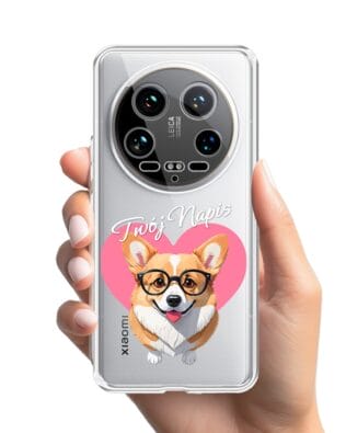 Etui do Xiaomi 14 Ultra przeźroczyste, silikonowe Flexi, Puppy Love, pies rasy Corgi