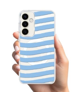 Etui do Samsung Galaxy S23 FE 5G z MagSafe przeźroczyste, silikonowe Flexi, fale morskie