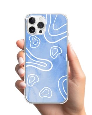 Etui do iPhone 12 Pro z MagSafe przeźroczyste, silikonowe Flexi, morski wzór