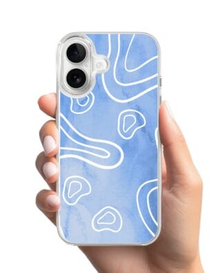 Etui do iPhone 16 z MagSafe przeźroczyste, silikonowe Flexi, morski wzór
