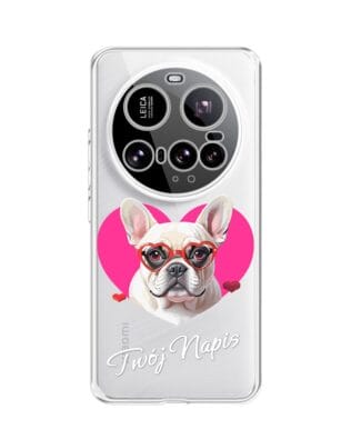 Etui do Xiaomi 15 Ultra przeźroczyste, silikonowe Flexi, Puppy Love, pies rasy Buldog Francuski