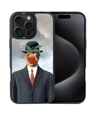 Etui do iPhone 15 Pro Max IBIZU DropGuard Matt z MagSafe, Rene Magritte, syn człowieczy