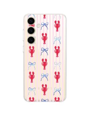 Etui do Samsung Galaxy S24 Plus przeźroczyste, silikonowe Flexi, krab i kokardki