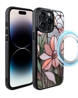 Etui do iPhone 14 Pro IBIZU DropGuard Matt z MagSafe, Barwy Szkła, Różowa magnolia