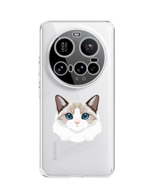 Etui do Xiaomi 15 Ultra przeźroczyste, silikonowe Flexi, kot birmański