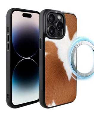 Etui do iPhone 14 Pro IBIZU DropGuard Matt z MagSafe, Zew Natury, Alpejska Krowa