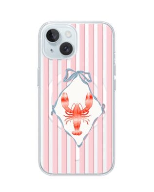 Etui do iPhone 15 z MagSafe przeźroczyste, silikonowe Flexi, Homar