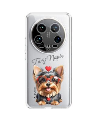 Etui do Xiaomi 14 Ultra przeźroczyste, silikonowe Flexi, Puppy Love, pies rasy York