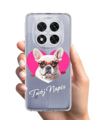 Etui do Xiaomi Redmi Note 14 Pro 5G przeźroczyste, silikonowe Flexi, Puppy Love, pies rasy Buldog Francuski