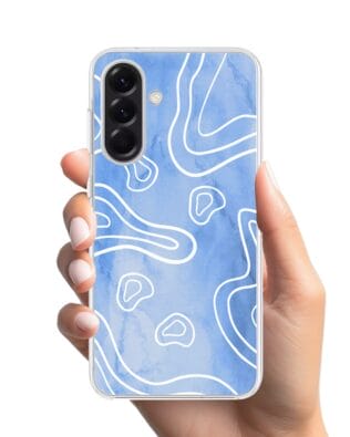 Etui do Samsung Galaxy A56 5G z MagSafe przeźroczyste, silikonowe Flexi, morski wzór