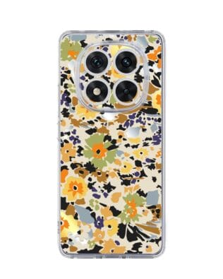 Etui do Xiaomi Redmi Note 14 Pro 5G przeźroczyste, silikonowe Flexi, malowane kwiatki