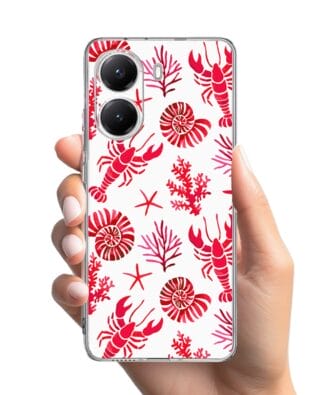 Etui do Xiaomi POCO X7 Pro przeźroczyste, silikonowe Flexi, krab, muszle