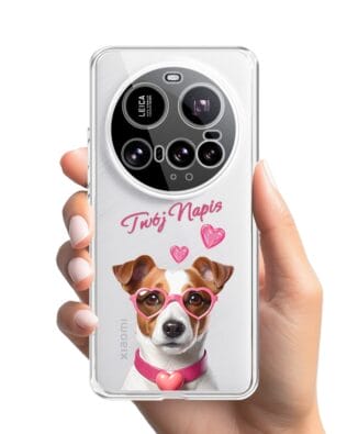 Etui do Xiaomi 15 Ultra przeźroczyste, silikonowe Flexi, Puppy Love, pies rasy Jack Russell Terrier