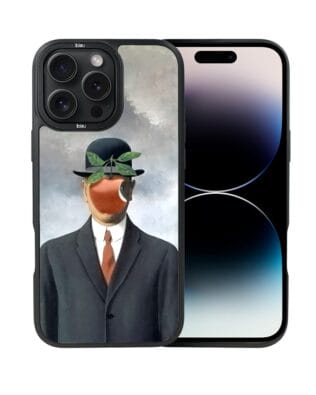 Etui do iPhone 14 Pro IBIZU DropGuard Matt z MagSafe, Rene Magritte, syn człowieczy