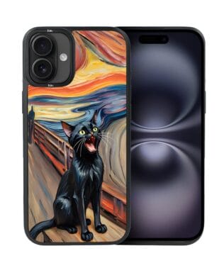 Etui do iPhone 16 IBIZU DropGuard Matt z MagSafe, Edvard Munch, krzyk kota