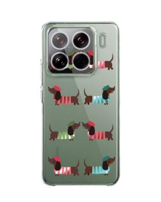 Etui do Xiaomi 15 Pro przeźroczyste, silikonowe Flexi, jamnik w Paryżu