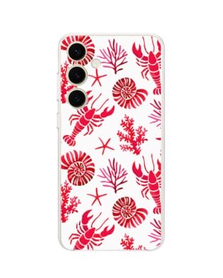 Etui do Samsung Galaxy S24 przeźroczyste, silikonowe Flexi, krab, muszle