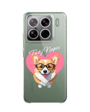 Etui do Xiaomi 15 Pro przeźroczyste, silikonowe Flexi, Puppy Love, pies rasy Corgi
