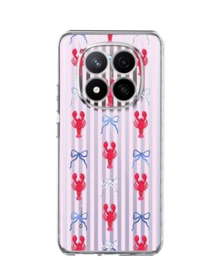 Etui do Xiaomi Redmi Note 14 Pro 4G przeźroczyste, silikonowe Flexi, krab i kokardki