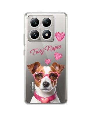 Etui do Xiaomi 14T Pro przeźroczyste, silikonowe Flexi, Puppy Love, pies rasy Jack Russell Terrier