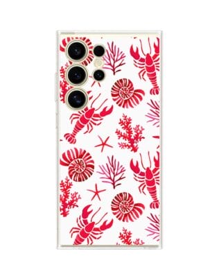 Etui do Samsung Galaxy S24 Ultra przeźroczyste, silikonowe Flexi, krab, muszle