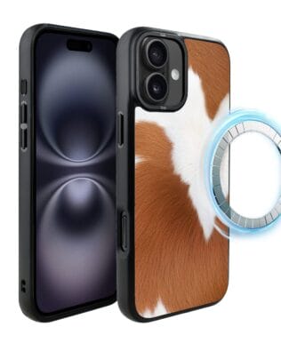 Etui do iPhone 16 IBIZU DropGuard Matt z MagSafe, Zew Natury, Alpejska Krowa