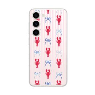 Etui do Samsung Galaxy S23 przeźroczyste, silikonowe Flexi, krab i kokardki (2)