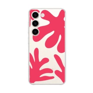 Etui do Samsung Galaxy S23 przeźroczyste, silikonowe Flexi, liście kwiatów (3)
