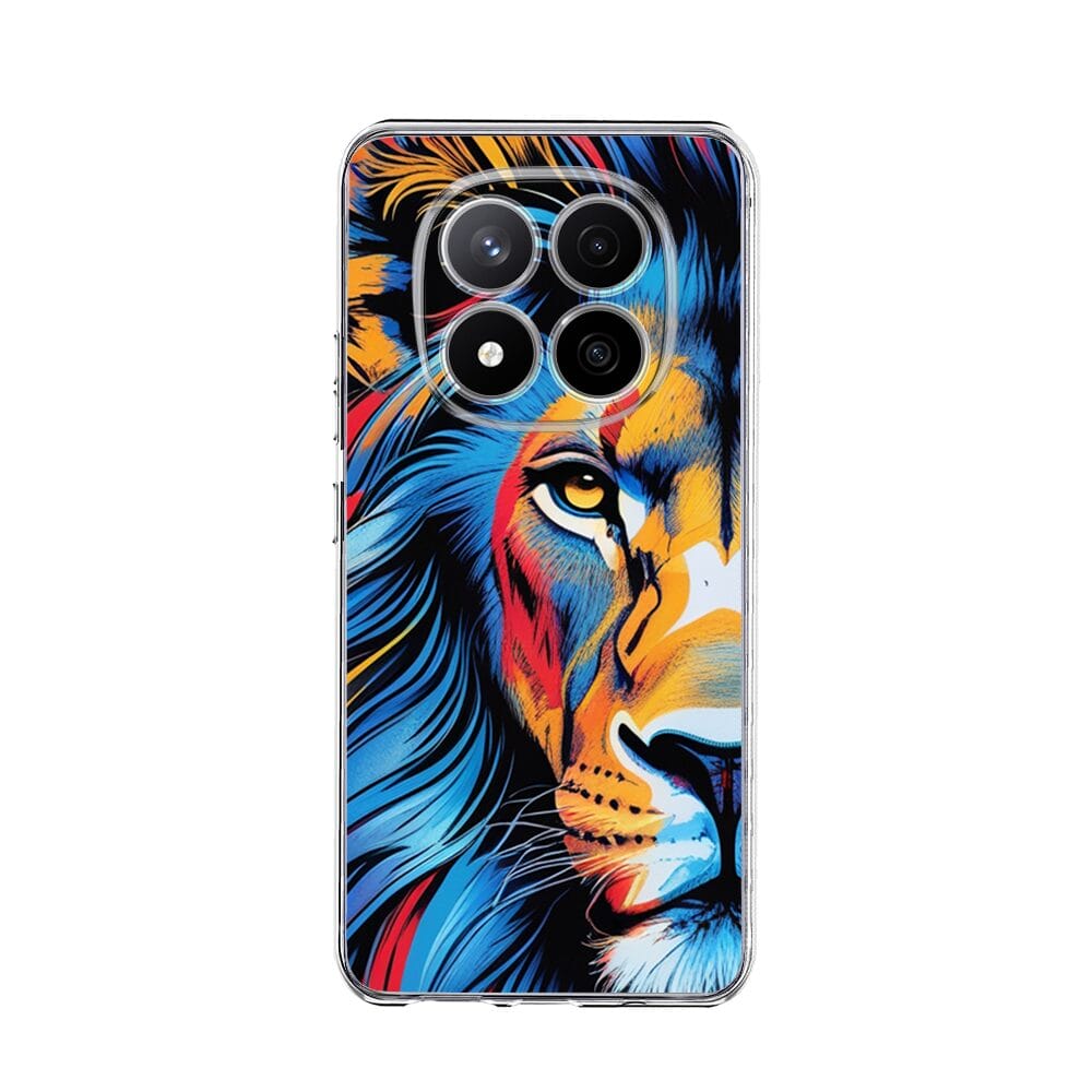 Redmi Note 14 Pro Plus 5G , 14 Pro 4G-2Etui do Xiaomi Redmi Note 14 Pro Plus 5G przeźroczyste, silikonowe Flexi, Dzika Mandala, Lwie spojrzenie