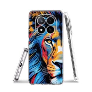 Redmi Note 14 Pro Plus 5G , 14 Pro 4GEtui do Xiaomi Redmi Note 14 Pro Plus 5G przeźroczyste, silikonowe Flexi, Dzika Mandala, Lwie spojrzenie