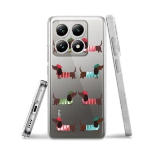 Xiaomi 14T Pro, Xiaomi 14T Pro-2Etui do Xiaomi 14T przeźroczyste, silikonowe Flexi, eleganckie jamniki