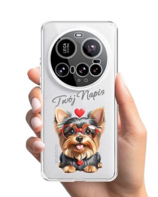 Etui do Xiaomi 15 Ultra przeźroczyste, silikonowe Flexi, Puppy Love, pies rasy York