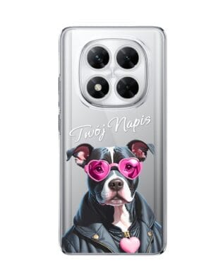 Etui do Xiaomi POCO X7 przeźroczyste, silikonowe Flexi, Puppy Love, pies rasy Amstaff