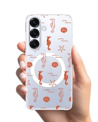 Etui do Samsung Galaxy S25 Plus z MagSafe przeźroczyste, silikonowe Flexi, wakacyjne wzory