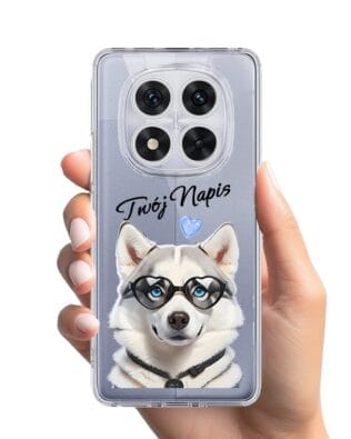 Etui do Xiaomi Redmi Note 14 Pro 5G przeźroczyste, silikonowe Flexi, Puppy Love, pies rasy Husky
