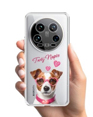Etui do Xiaomi 14 Ultra przeźroczyste, silikonowe Flexi, Puppy Love, pies rasy Jack Russell Terrier