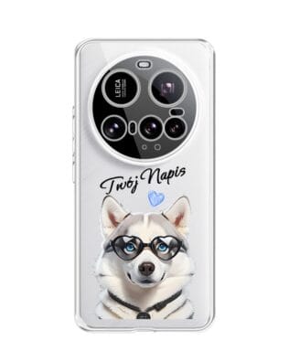 Etui do Xiaomi 15 Ultra przeźroczyste, silikonowe Flexi, Puppy Love, pies rasy Husky