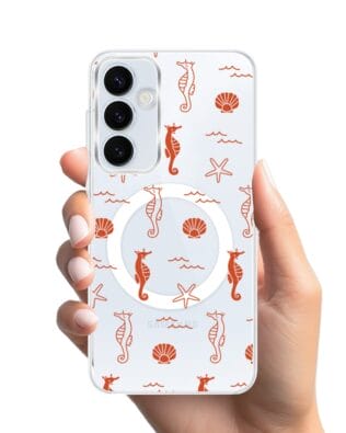 Etui do Samsung Galaxy A55 5G z MagSafe przeźroczyste, silikonowe Flexi, wakacyjne wzory