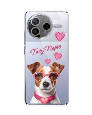 Etui do Xiaomi POCO F7 Pro przeźroczyste, silikonowe Flexi, Puppy Love, pies rasy Jack Russell Terrier