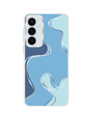 Etui do Samsung Galaxy A55 5G z MagSafe przeźroczyste, silikonowe Flexi, spokój oceanu