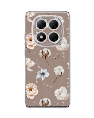 Etui do Xiaomi POCO X7 przeźroczyste, silikonowe Flexi, akwarelowe kwiatki
