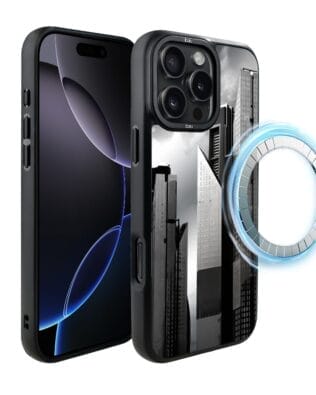 Etui do iPhone 16 Pro Max IBIZU DropGuard Matt z MagSafe, Noir City, Manhattan
