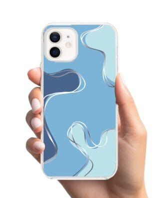 Etui do iPhone 12 Mini z MagSafe przeźroczyste, silikonowe Flexi, spokój oceanu