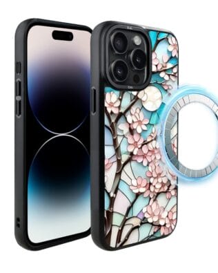 Etui do iPhone 14 Pro IBIZU DropGuard Matt z MagSafe, Barwy Szkła, Księżycowa Wiśnia